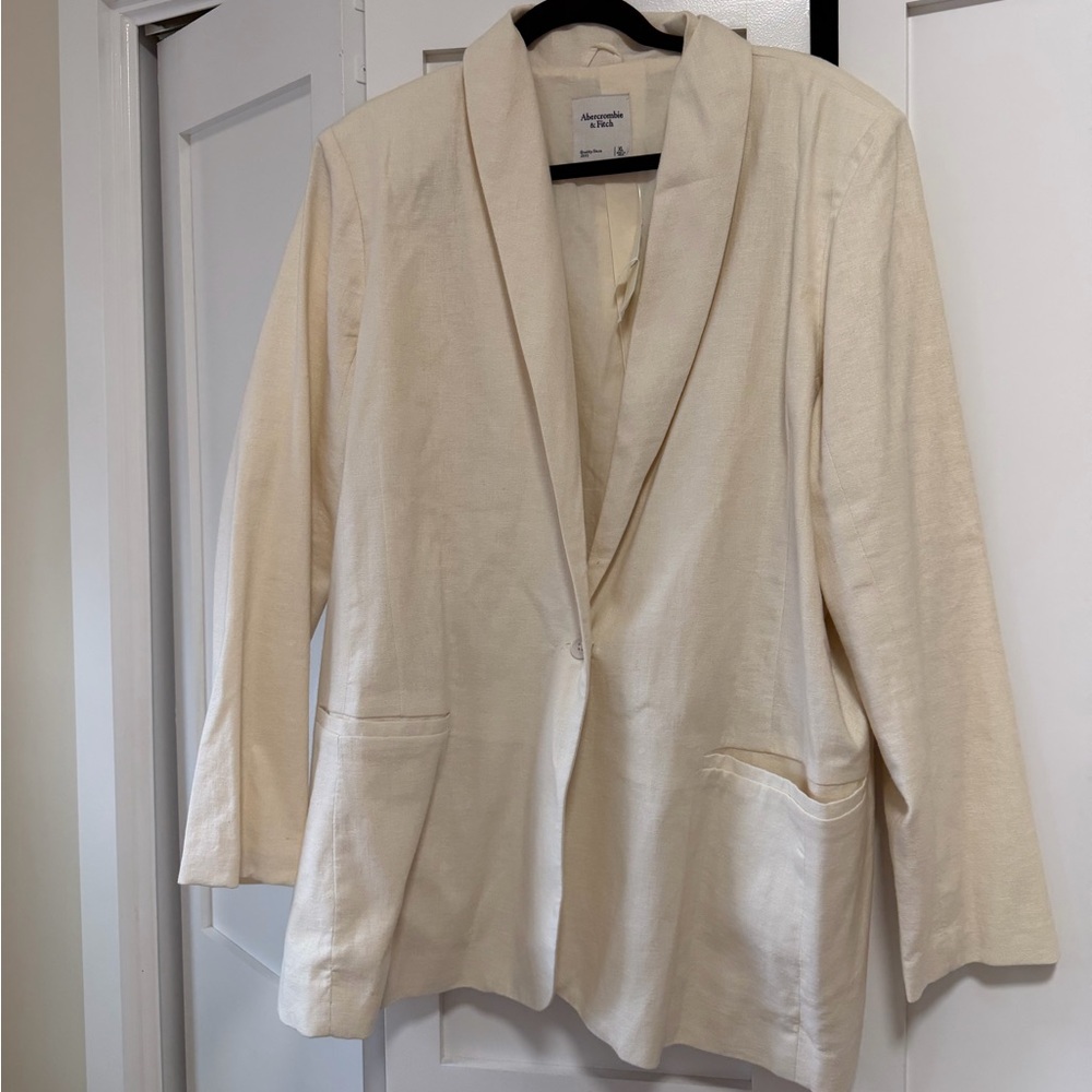 Abercrombie beige linen blazer NTW